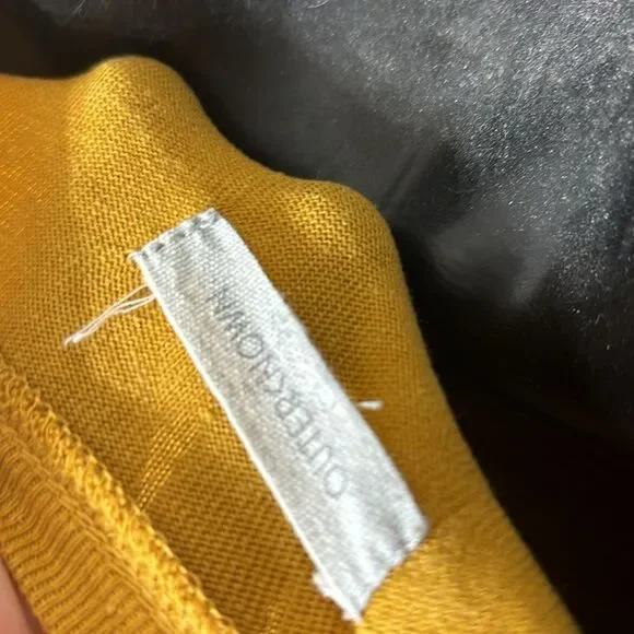 Outerknown Neptune tank dress hemp blend goldenrod side slits maxi large - Picture 8 of 9